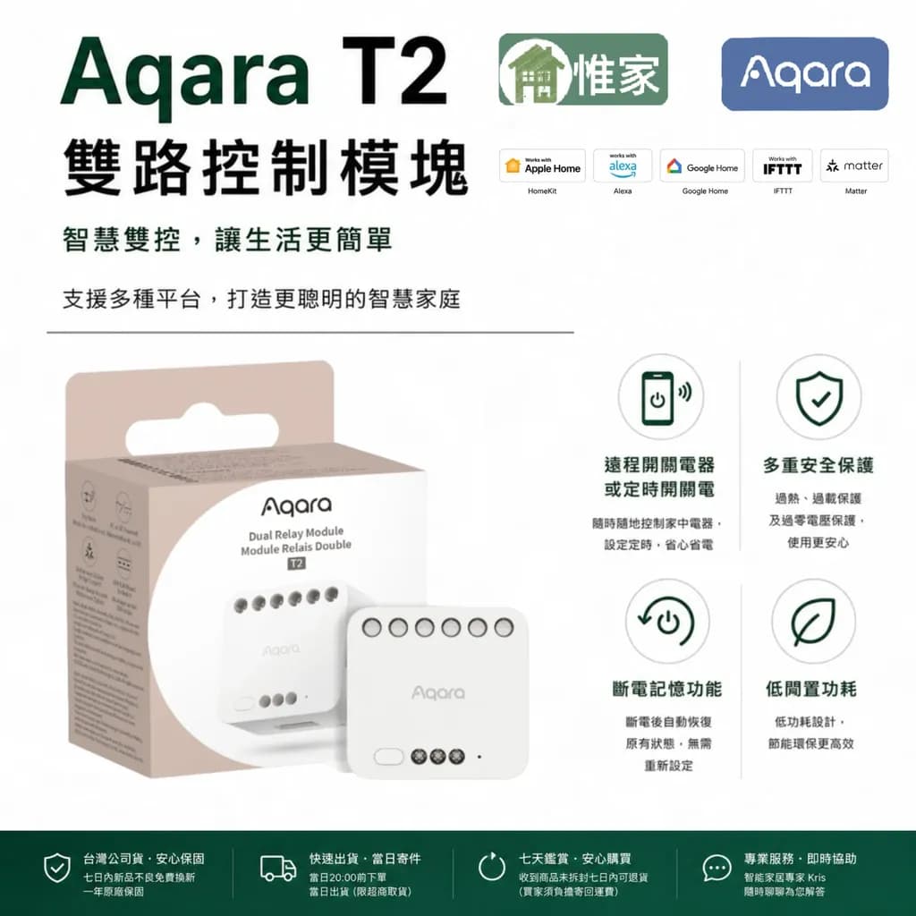 Aqara T2雙路控制模塊