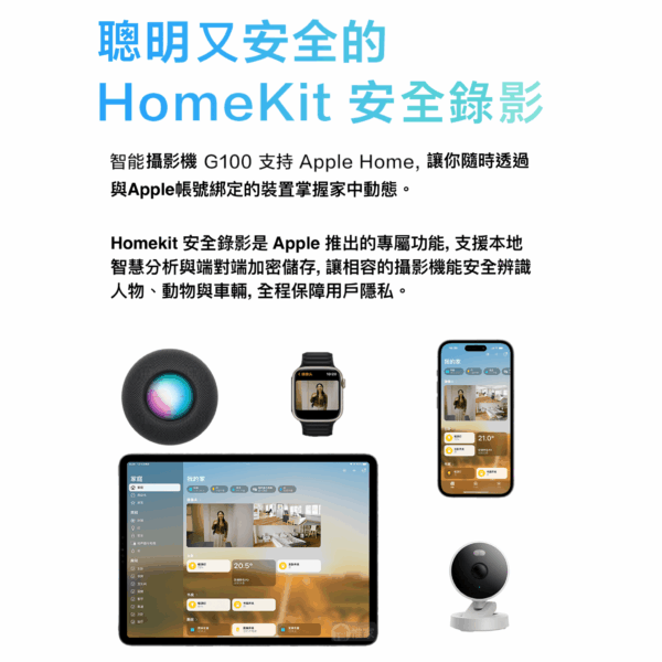 Aqara 智能攝影機 G100 （白/黑）：圖片 2